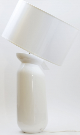 Veioze - Lampa HERITAGE, ceramica, alba, 42x16.5 cm