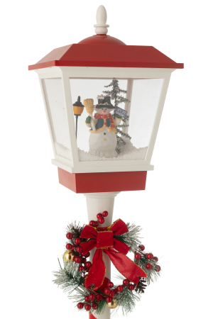 Lampa stradala cu LED-uri, zapada, plastic, Craciun, rosu/verde | L 40X l 40X H 180 cm [2]