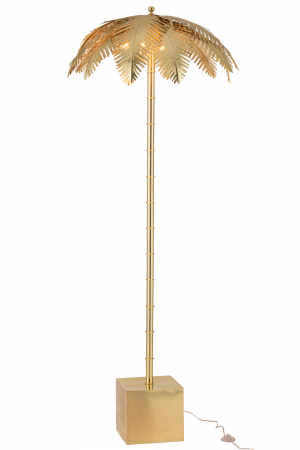 Lampadar Coconut Leaves, Metal/Fier, Auriu, 77x77x133 cm [1]