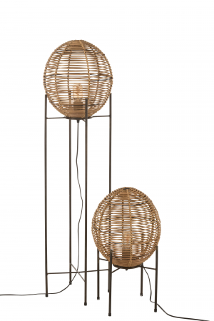 Lampadar Lamp On Frame, Rattan/Bambus, Natural, 32x32x120 cm [3]