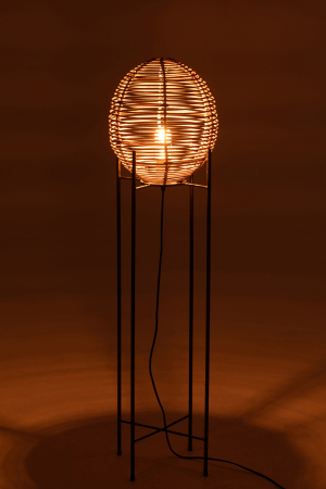Lampadar Lamp On Frame, Rattan/Bambus, Natural, 32x32x120 cm [2]