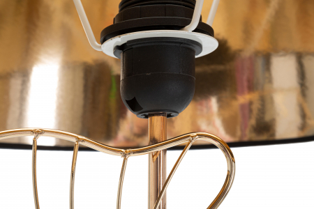 Lampadar Leaves, Fier/PVC/Poliester, Negru/Auriu, 167x38x38 cm [1]