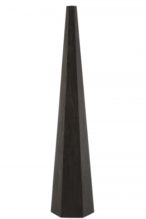 Lampadare - Baza lampadar Octogonal, Lemn, Negru, 30x30x141 cm