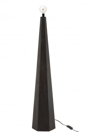 Baza lampadar Octogonal, Lemn, Negru, 30x30x141 cm [1]