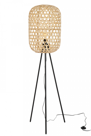 Lampadare - Lampadar Round, Metal/Fier, Natural, 48x42x160 cm