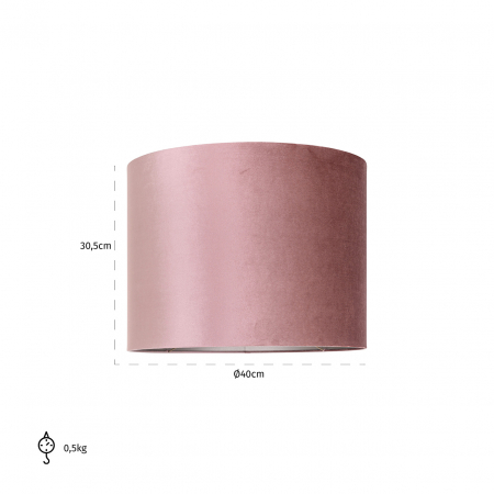 Abajur Old rose cilindru 40Ø [1]