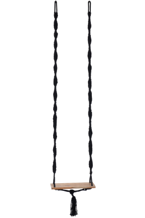 SALE % - Leagăn, bumbac/lemn, Negru