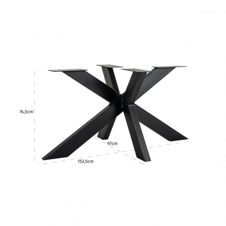 Cadru de masa (fara blat) Spider (155x100) negru [4]