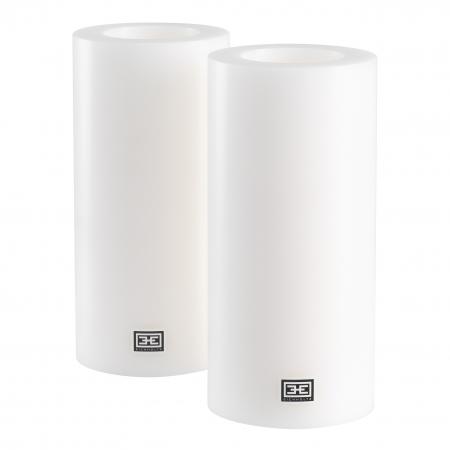 Lumanare artificiala ø 10 x H. 21 cm alb set de 2, Dims: Ø 10 | H. 21  (CM) [1]