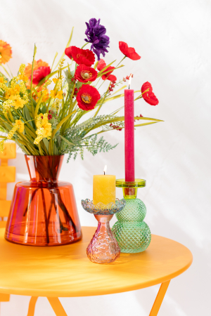 Decoratiuni - Lumanare, Ceara, Galben, 5x5x7.5