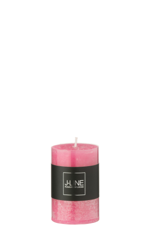 DECORATIUNI - Lumanare cilindrica roz S 18h | L 5X l 5X H 7.5 cm