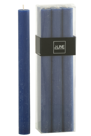 Decoratiuni - Lumânare de Masa Set 6, Albastru Inchis 13H