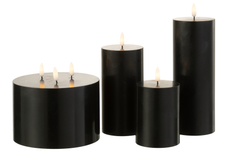 Lumânare Led, 3 Fitil Negru [3]
