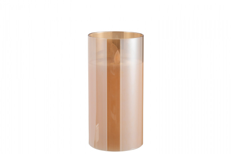 Lumanari - Lumanare LED, Sticla, Auriu, 10x10x20 cm
