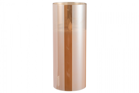IN STOC - Lumanare LED, Sticla, Auriu, 10x10x25 cm