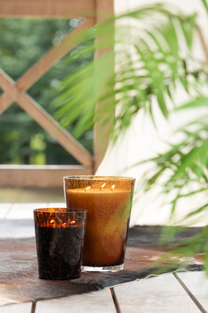 SALE % - Lumanare parfumata, Ceara, Maro, 12.5x12.5x15