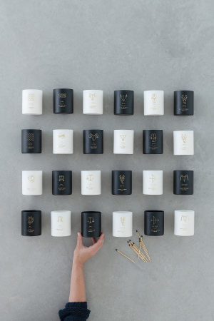 SALE % - Lumanare parfumata, Ceara, Negru, 8x8x9.5