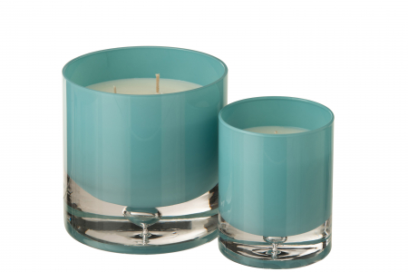 Lumanare parfumata, Ceara, Turcoaz, 13.1x13.1x12.6 cm [1]