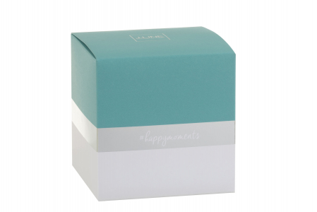 Lumanare parfumata, Ceara, Turcoaz, 13.1x13.1x12.6 cm [2]