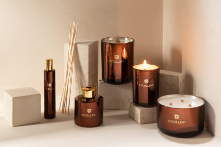 Lumanare parfumata, Sticla, Maro, 11.1x11.1x14.2 [3]