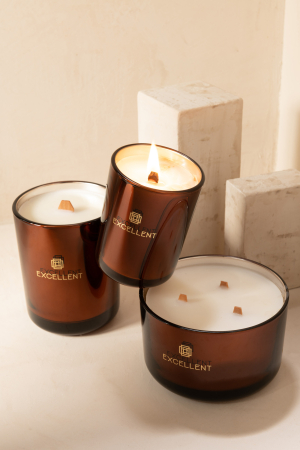 SALE % - Lumanare parfumata, Sticla, Maro, 11.1x11.1x14.2