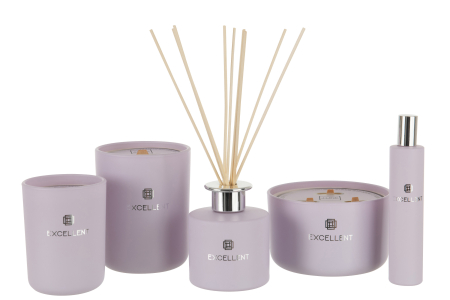 Lumanare parfumata, Sticla, Mov, 3.5x3.5x16.5 [2]