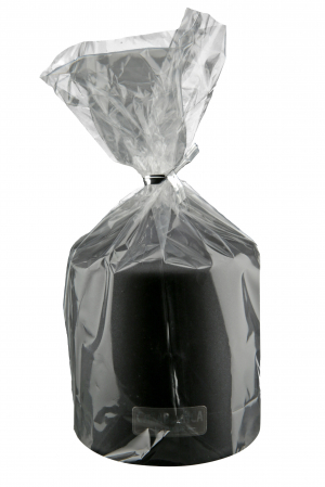 Lumanare Pilar, Ceara, Negru metalic, 20x8 cm [2]