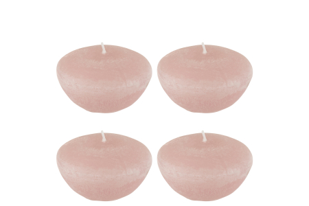 SALE % - Lumânare plutitoare, Set 4 Roz L-8H