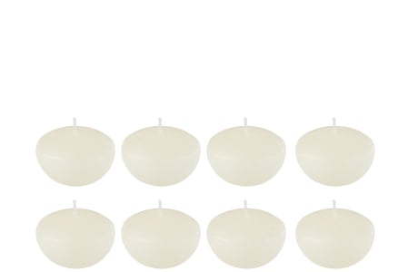 Lumanari - Lumânare plutitoare, Set 8, Alba S-4H