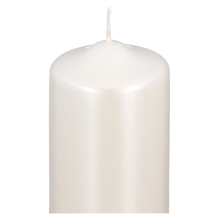 Lumanare tip pilon, „Metalica”, Ceara, alba, PU 6, H 15 cm, A. 8 cm [3]