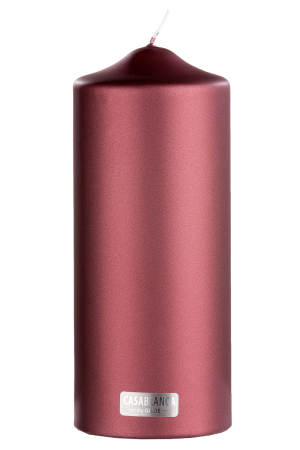 Lumanare tip pilon, „Metalica”, Ceara, rosu inchis, PU 6, H 20 cm, A. 8 cm [1]