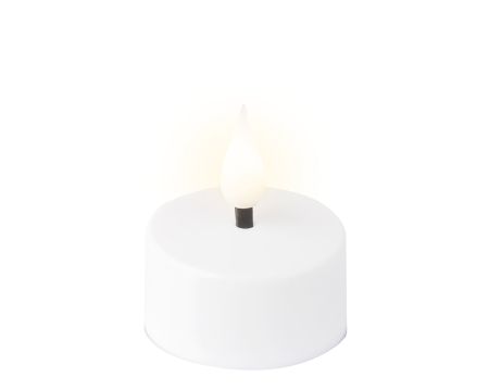 Lumanari tip pastila, Sursa de lumina (LED), Set de 12 lumanari tip pastila, alb, PU 2, H 4,5 cm, A. 4 cm [1]