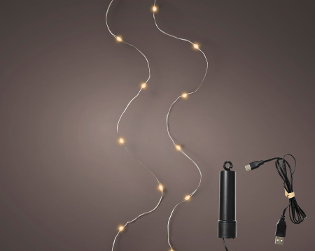 CRACIUN - Luminite festive, argintii, PU 4