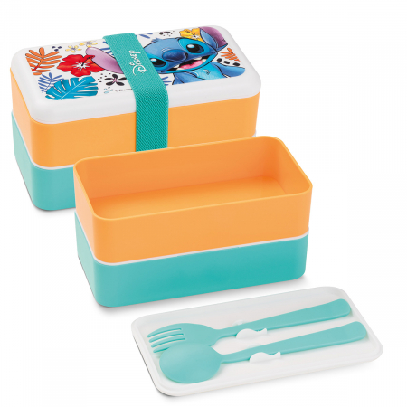 Lunchbox, Stitch, Sintetică, albă, PU 3, L. 10 cm, L. 18 cm, H. 10 cm [1]