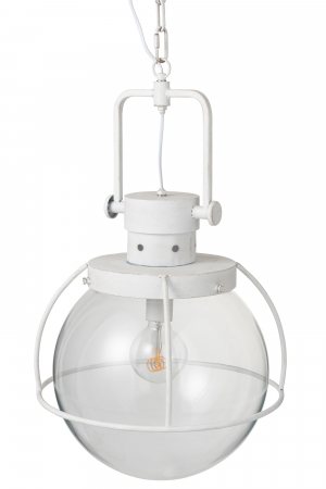 Lustra Ball, Sticla/Metal/Fier, Alb, 40x40x180 cm [1]
