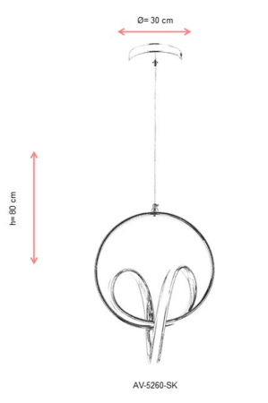 Lustra, Avonni, Metal, Galben, 80X30 cm [2]