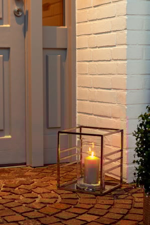 MALIBU, Suport lumânare cu sticlă, inox, l.25,5 cm, h.30 cm [6]