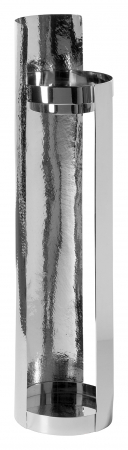 SALE % - MANIAC, Suport lumânare, nichel, h.70 cm, d.17 cm