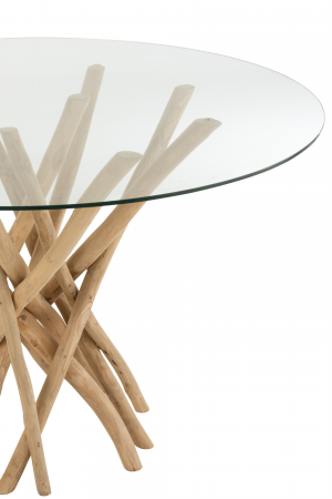 Masa Branches, Lemn, Maro, 120x120x75 cm [3]