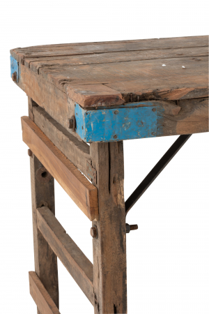 Masa consola Aged, Lemn, Maro, 152x58x70.5 cm [4]