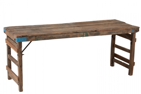 SALE % - Masa consola Aged, Lemn, Maro, 152x58x70.5 cm