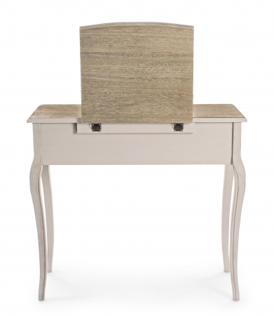 Masa consola cu oglinda, MDF/Lemn, Maro, 90x40x80 cm [2]