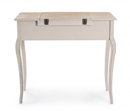 Masa consola cu oglinda, MDF/Lemn, Maro, 90x40x80 cm [1]
