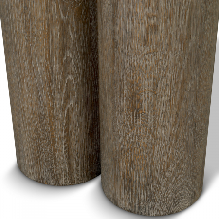 Masa consola Lindbrook, furnir din stejar, silverstone, Dims: L. 150 | W. 40 | H. 76.5  (CM) [6]