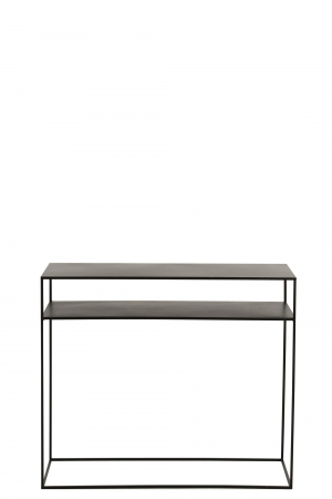 Masa consola Rectangular, Metal, Negru, 105x35x85 cm [1]