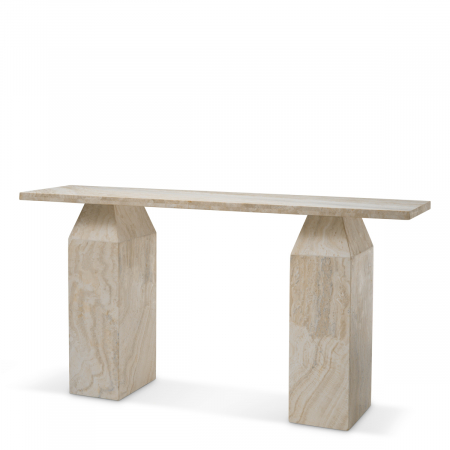 SALE % - Masa consola Tarragona travertin, Dims: L. 150 | W. 38 | D. 38 | H. 78  (CM)