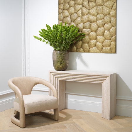 Mese consola - Masa consola Tarrington travertin |W. 125 | D. 35 | H. 80 cm