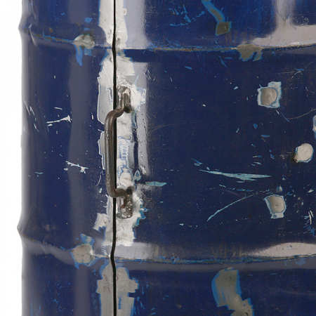 Masa de bar Barrel metal, albastru industrial, 76x116 cm [3]