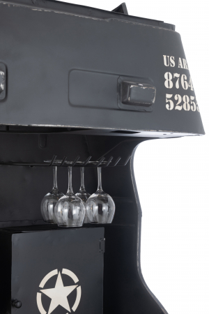 Masa de bar Truck, Metal, Negru, 220x148x69 cm [6]