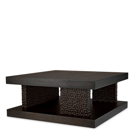 LIVING - Masa de cafea Bravon furnir de stejar abanos |L. 100 | W. 100 | H. 45 cm 